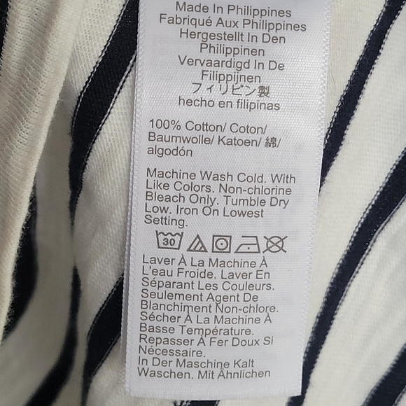 J. Crew Womens Long Sleeved Striped Artist Tee Size M - Picture 6 of 6